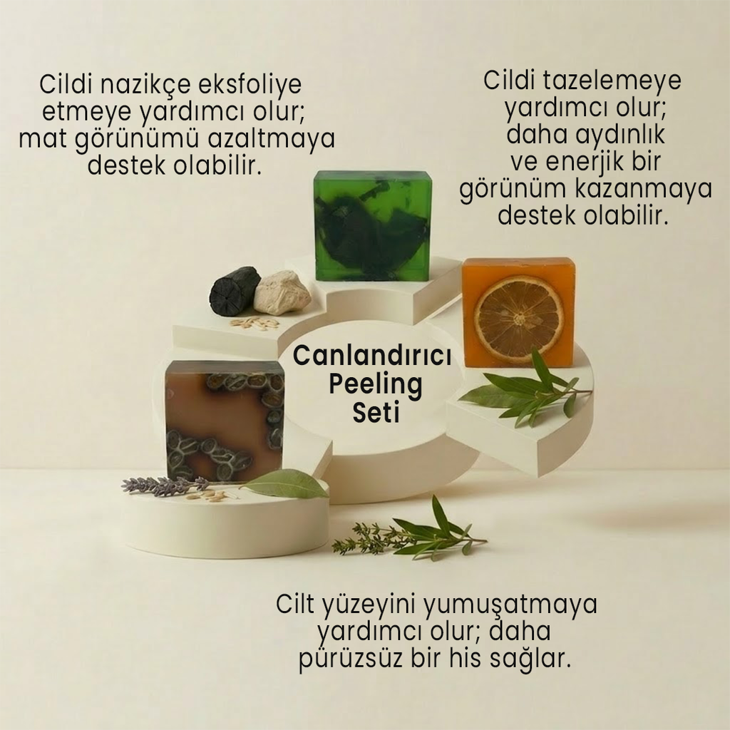 Argentum Natural 3'lü Bitkisel Peeling Selülit ve Saç Bakım Seti