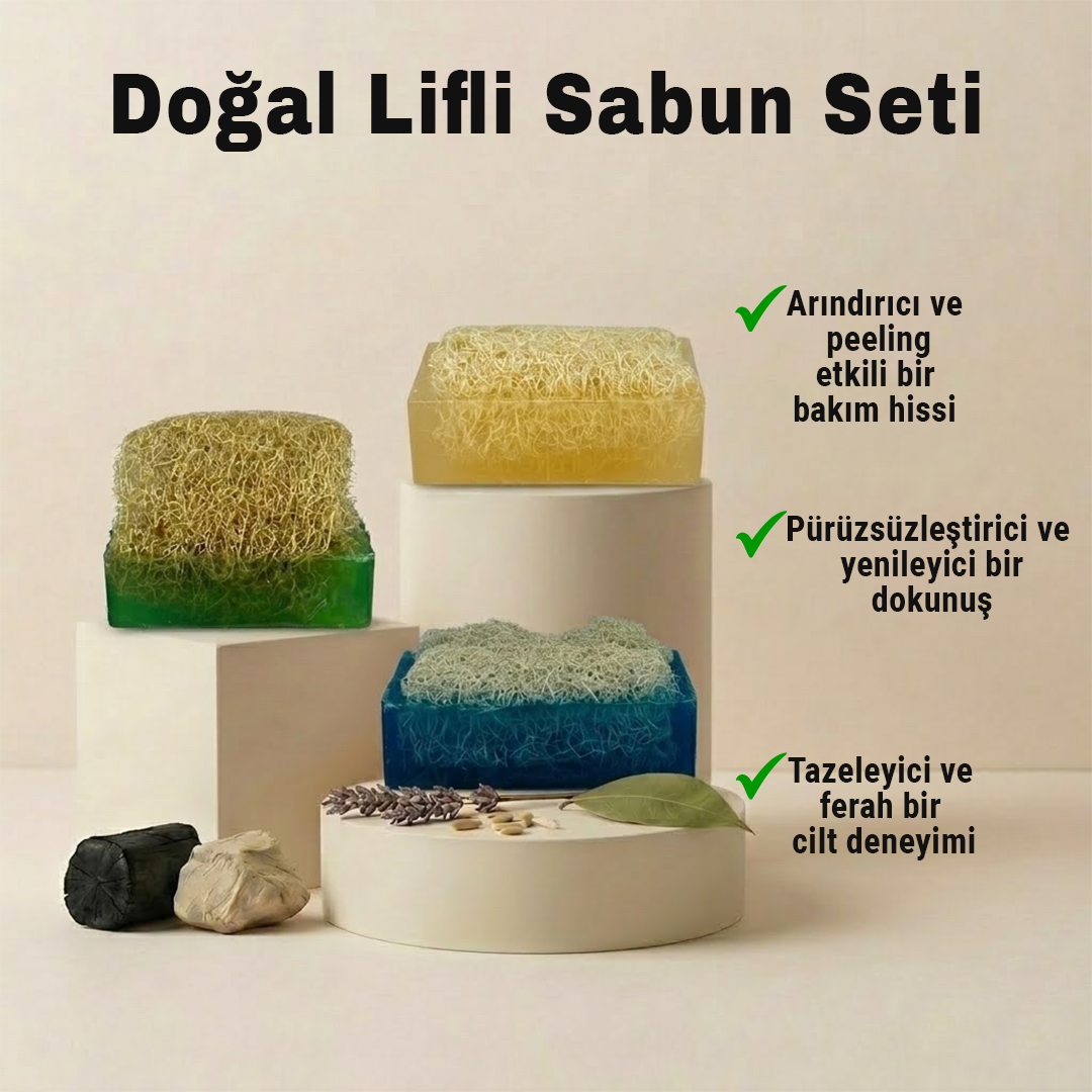 Argentum Natural 3'lü Kabak Lifli Batık ve Pürüz Karşıtı Bakım Seti