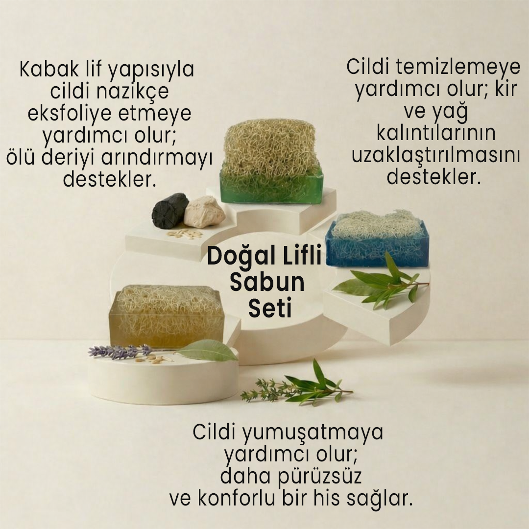 Argentum Natural 3'lü Kabak Lifli Batık ve Pürüz Karşıtı Bakım Seti