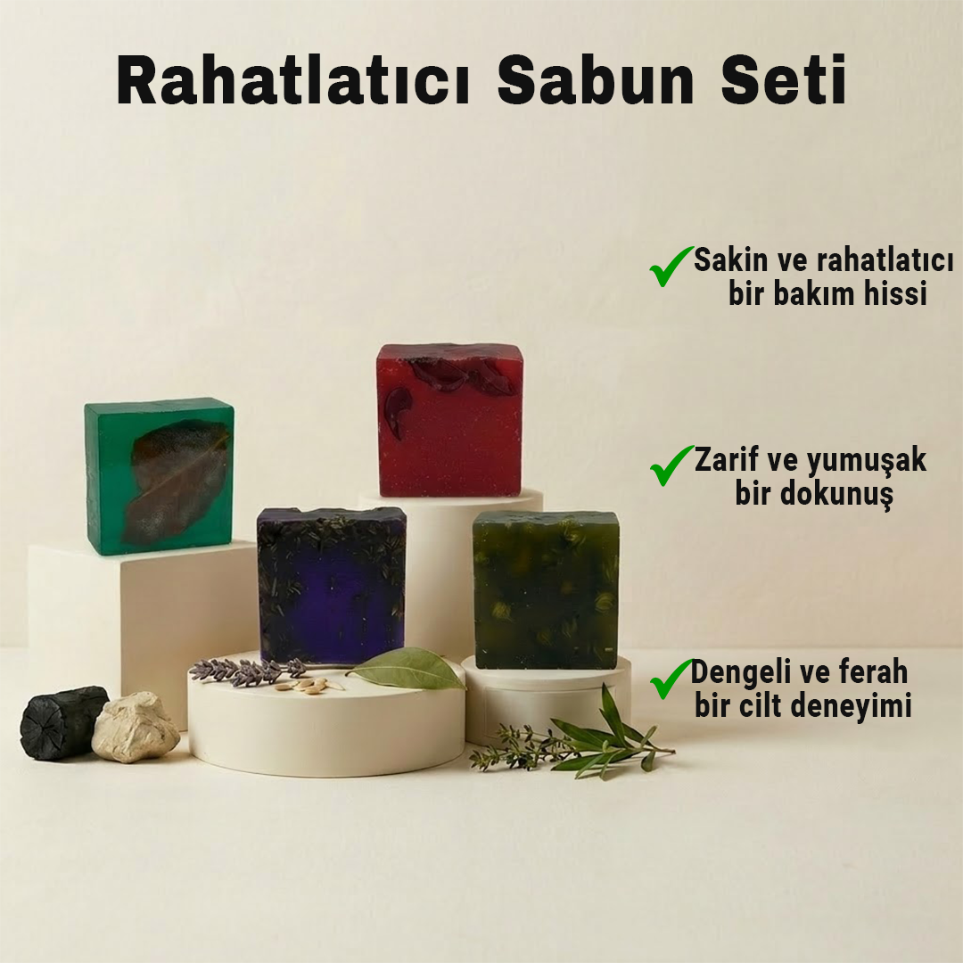 Argentum Natural 4'lü Aromaterapi Rahatlatıcı Stres Giderici Sabun Seti
