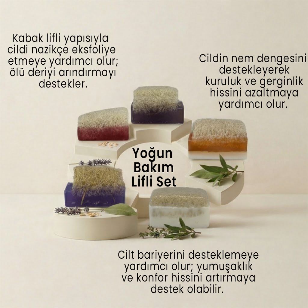 Argentum Natural 5'li Premium Kabak Lifli Kırışıklık Karşıtı Set